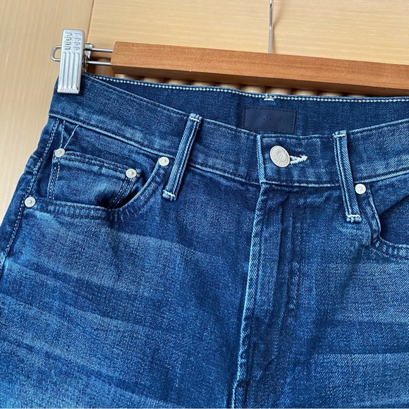 Mother Insider Crop Step Fray jeans Royal Treatment indigo blue - Picture 5 of 13